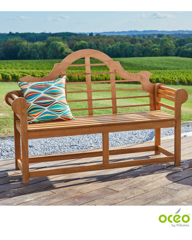 Banc LINZ Coloris:Châssis Teck / Assise Teck  Eco-participation :Prix de vente comprenant l' éco-participation de 2,10 € TTC Mod