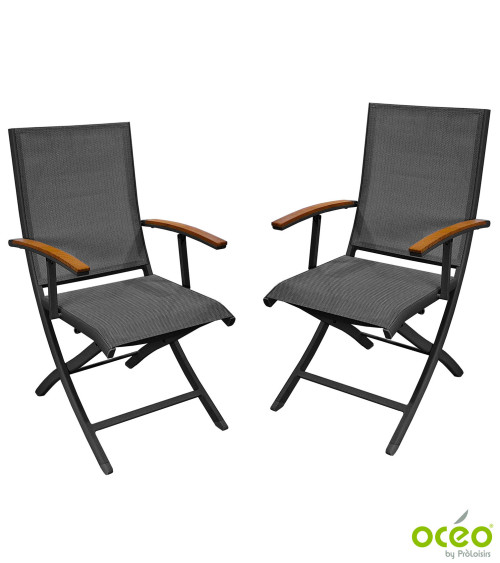 Fauteuil pliant TREVISE Coloris:Châssis Graphite / Assise Graphite  Eco-participation :Prix de vente comprenant l' éco-participa