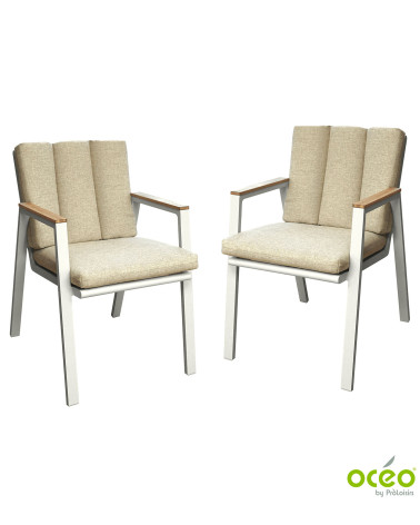 Fauteuil LEATHER Coloris:Châssis Crème / Coussin Beige  Eco-participation :Prix de vente comprenant l' éco-participation de 1,80