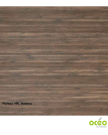 Table DOELAN II 180/240 plateau HPL Coloris:Châssis Graphite/Plateau Fundermax® Bambou  Eco-participation :Prix de vente compren