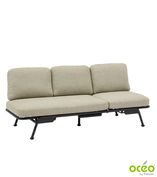 Sofa SUNSET Coloris:Châssis Graphite / Coussin chiné gris  Eco-participation :Prix de vente comprenant l' éco-participation de 1