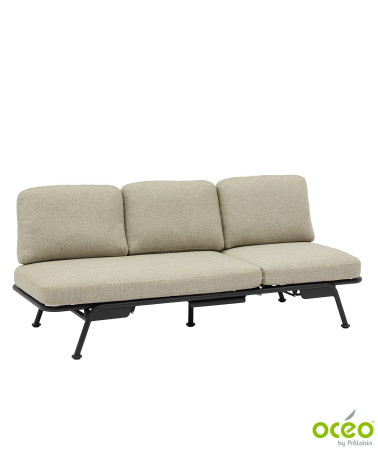 Sofa SUNSET Coloris:Châssis Graphite / Coussin chiné gris  Eco-participation :Prix de vente comprenant l' éco-participation de 1