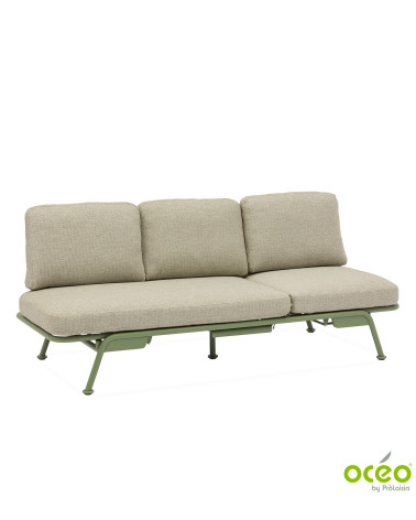 Sofa SUNSET Coloris:Châssis Amande / Coussin chiné gris  Eco-participation :Prix de vente comprenant l' éco-participation de 10,