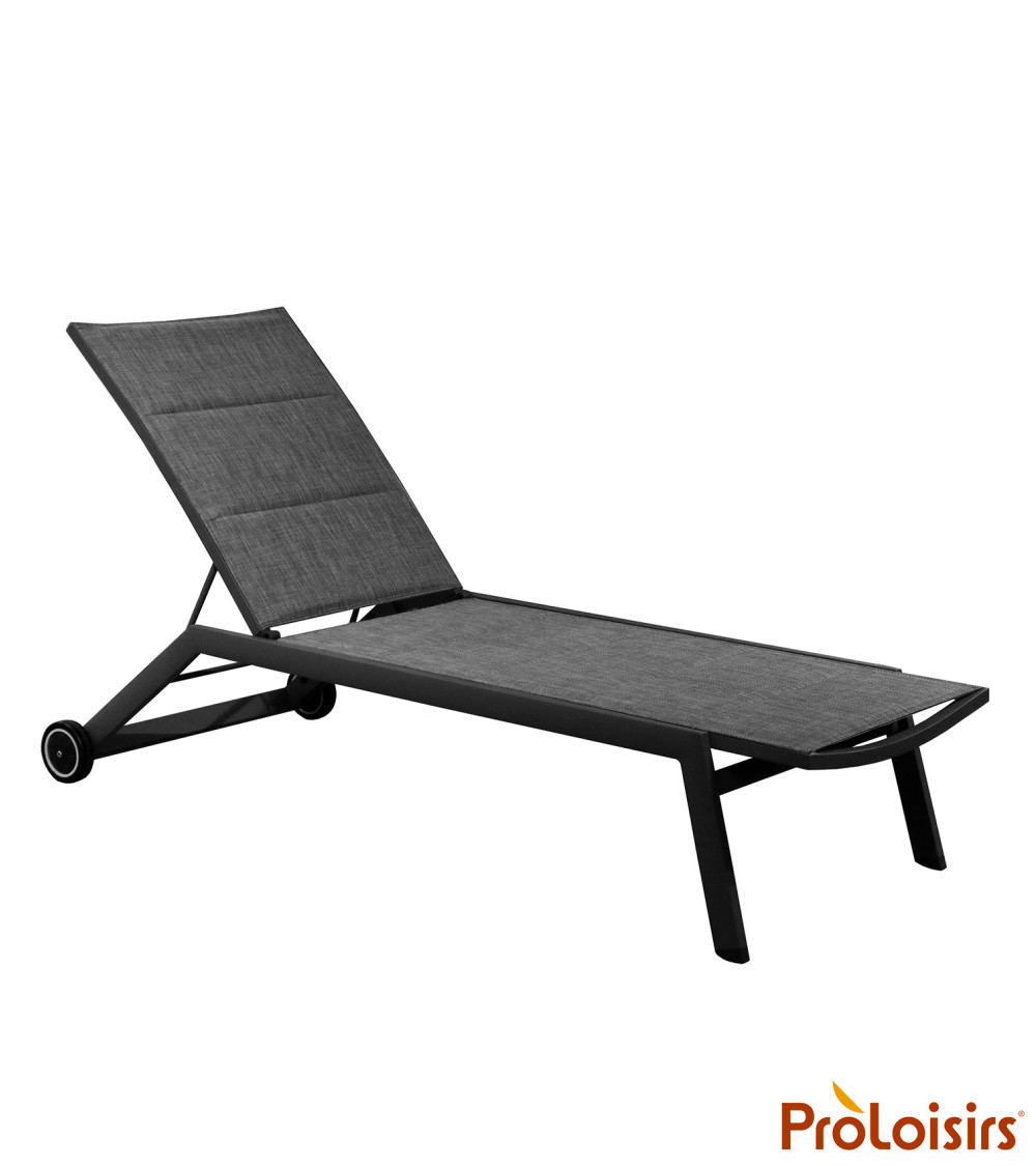 Lit PALMA Coloris:Châssis Graphite / Assise Chevron noir  Eco-participation :Prix de vente comprenant l' éco-participation de 1,