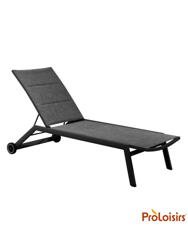 Lit PALMA Coloris:Châssis Graphite / Assise Chevron noir  Eco-participation :Prix de vente comprenant l' éco-participation de 1,