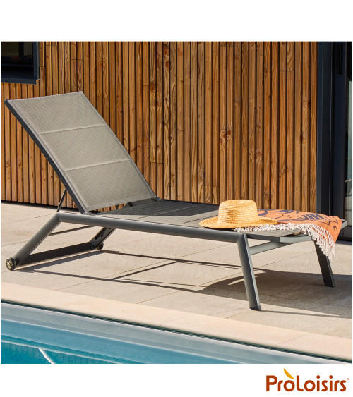 Lit PALMA Coloris:Châssis Graphite / Assise Chevron noir  Eco-participation :Prix de vente comprenant l' éco-participation de 1,
