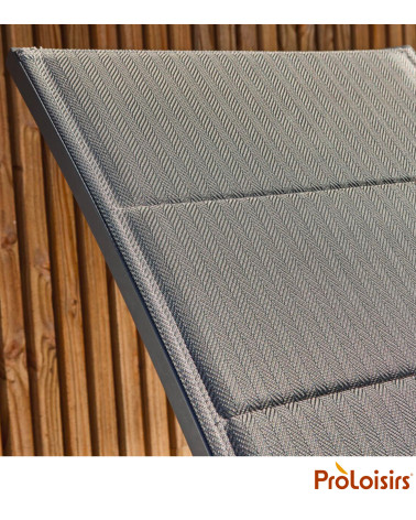 Lit PALMA Coloris:Châssis Graphite / Assise Chevron noir  Eco-participation :Prix de vente comprenant l' éco-participation de 1,