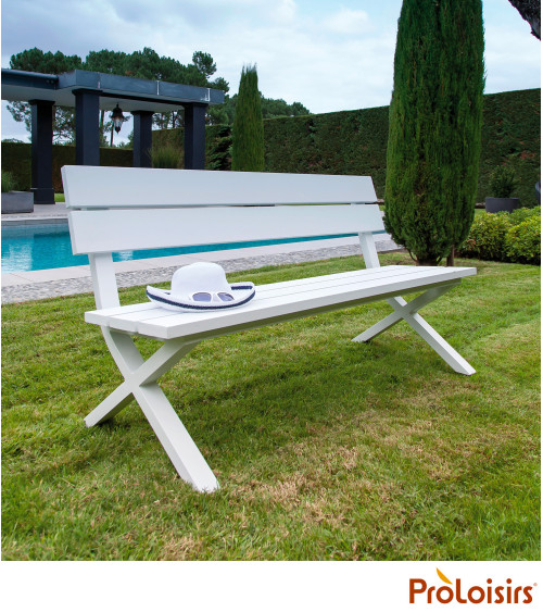 Banc CROSSWAY Coloris:Châssis Blanc/Assise Blanc  Eco-participation :Prix de vente comprenant l' éco-participation de 1,70 € TTC