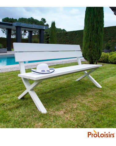 Banc CROSSWAY Coloris:Châssis Blanc/Assise Blanc  Eco-participation :Prix de vente comprenant l' éco-participation de 1,70 € TTC