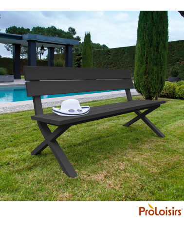 Banc CROSSWAY Coloris:Châssis Graphite / Assise Graphite  Eco-participation :Prix de vente comprenant l' éco-participation de 1,