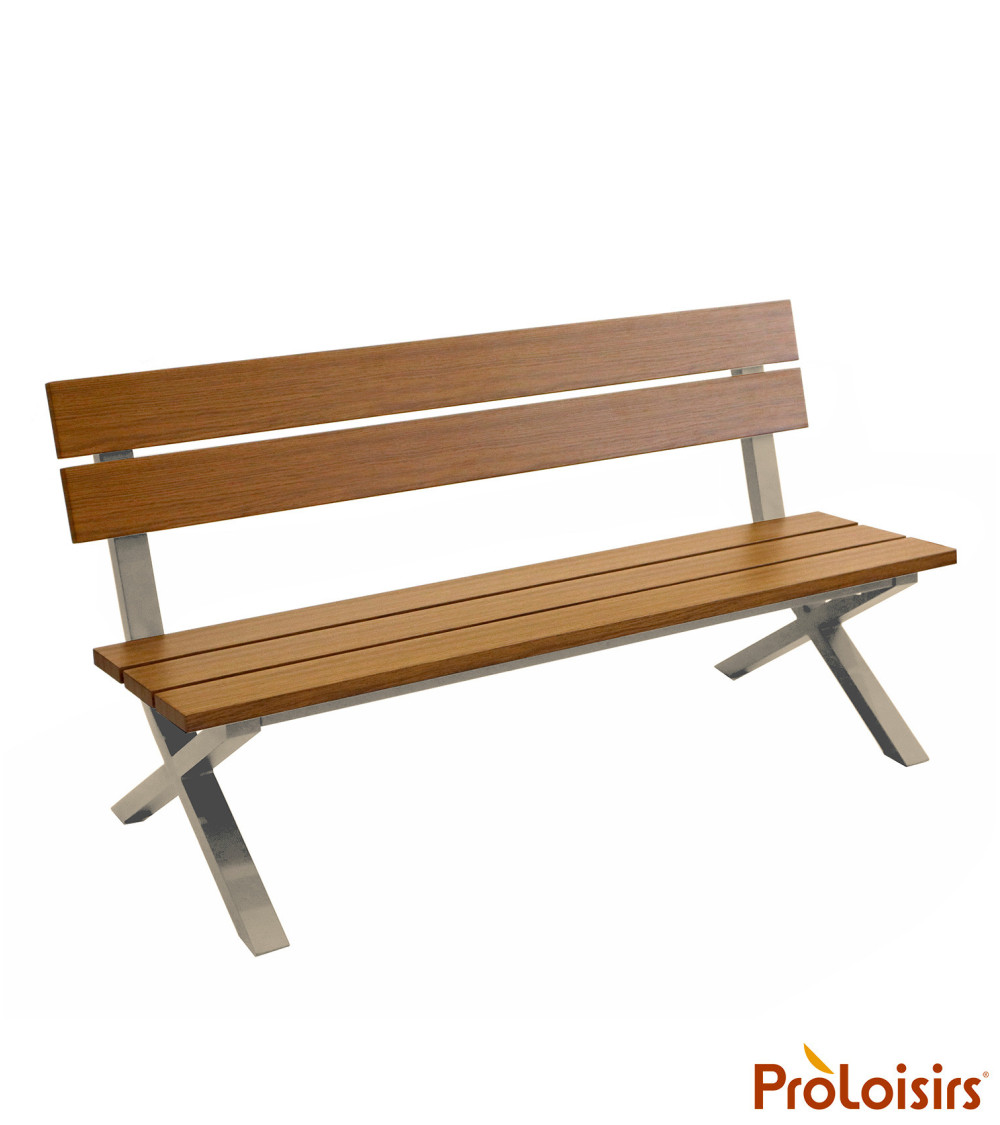 Banc CROSSWAY HEAT Coloris:Châssis Crème / Assise Chêne  Eco-participation :Prix de vente comprenant l' éco-participation de 1,7