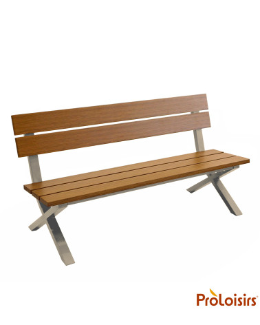 Banc CROSSWAY HEAT Coloris:Châssis Crème / Assise Chêne  Eco-participation :Prix de vente comprenant l' éco-participation de 1,7