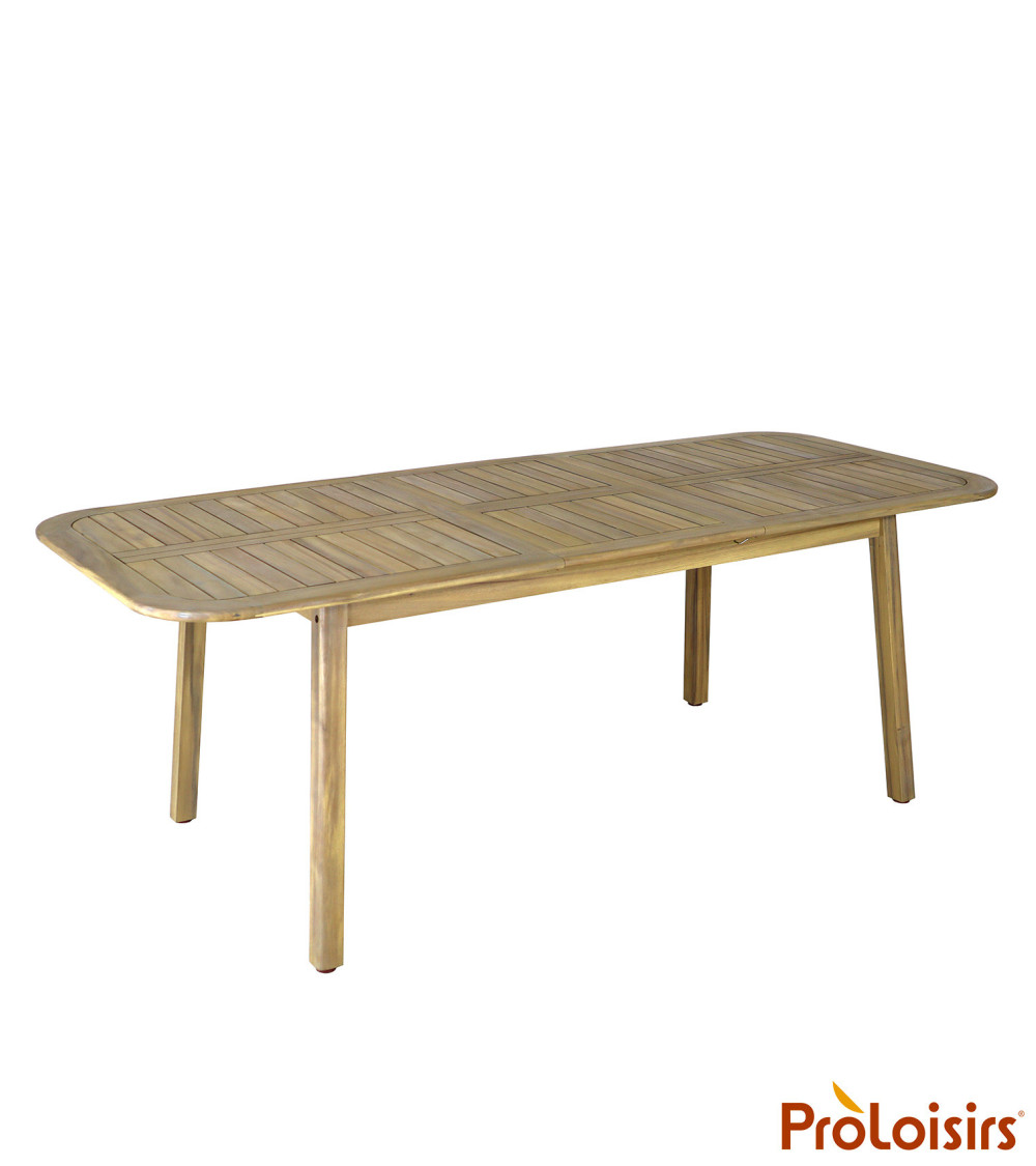 Table MONACO 160/210 Coloris:Châssis Acacia/Plateau Acacia  Eco-participation :Prix de vente comprenant l' éco-participation de 