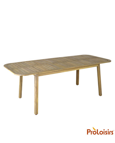 Table MONACO 160/210 Coloris:Châssis Acacia/Plateau Acacia  Eco-participation :Prix de vente comprenant l' éco-participation de 