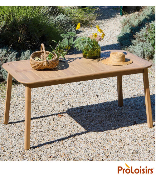 Table MONACO 160/210 Coloris:Châssis Acacia/Plateau Acacia  Eco-participation :Prix de vente comprenant l' éco-participation de 