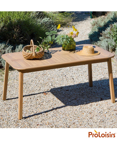Table MONACO 160/210 Coloris:Châssis Acacia/Plateau Acacia  Eco-participation :Prix de vente comprenant l' éco-participation de 