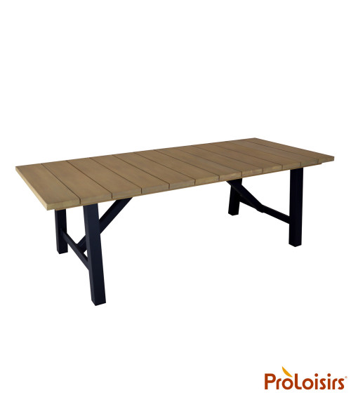 Table VANCOUVER 240 plateau Eucalyptus FSC® Coloris:Châssis Graphite / Plateau Eucalyptus FSC®   Eco-participation :Prix de vent