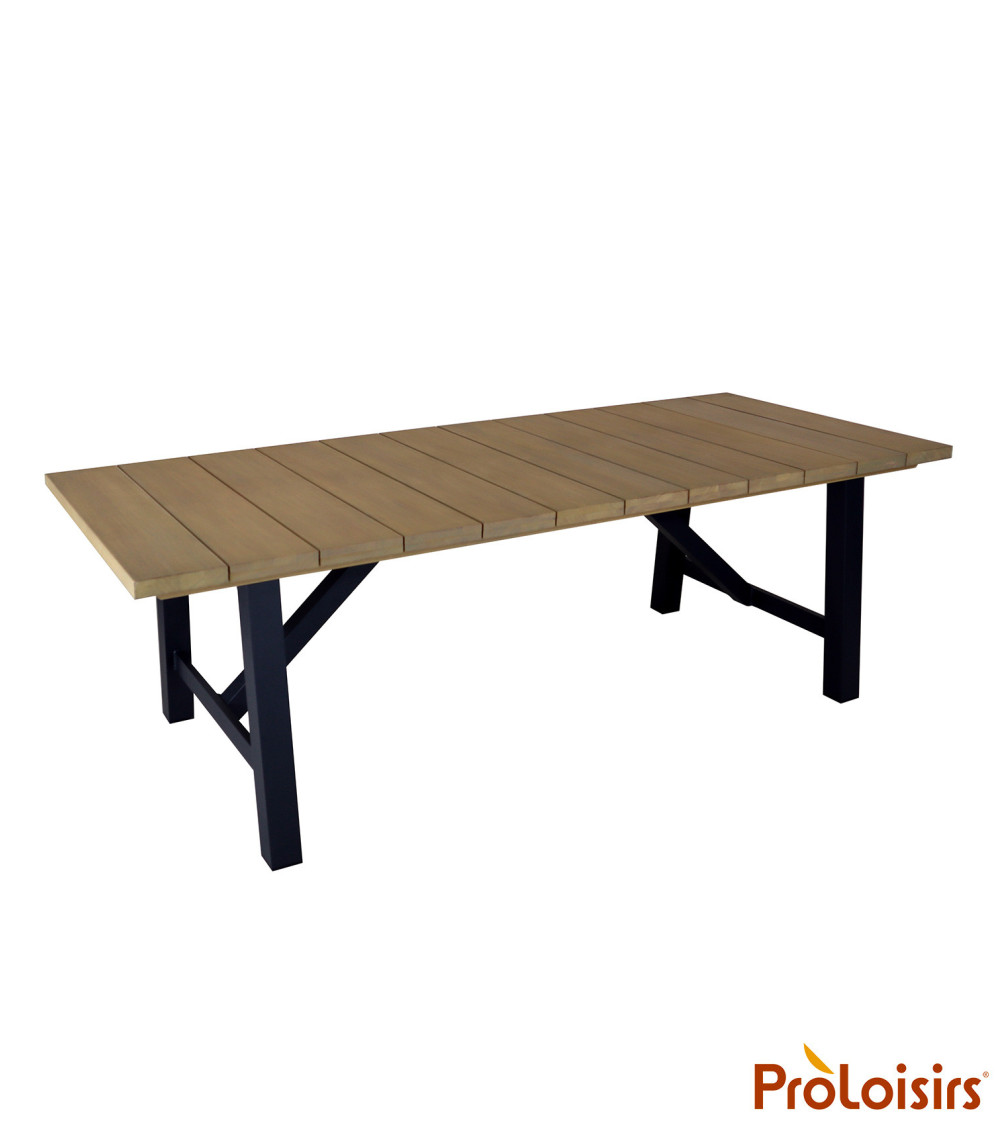 Table VANCOUVER 240 plateau Eucalyptus FSC® Coloris:Châssis Graphite / Plateau Eucalyptus FSC®   Eco-participation :Prix de vent