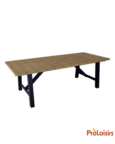 Table VANCOUVER 240 plateau Eucalyptus FSC® Coloris:Châssis Graphite / Plateau Eucalyptus FSC®   Eco-participation :Prix de vent