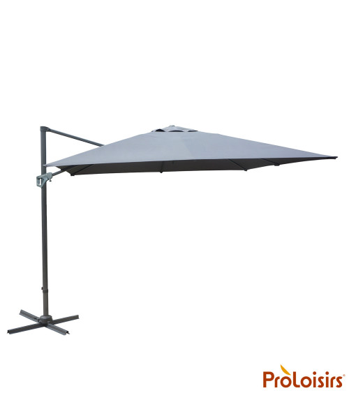 Parasol déporté NH 3x3 orientable Coloris:Mât Grey / Toile Grise  Eco-participation :Prix de vente comprenant l' éco-participati