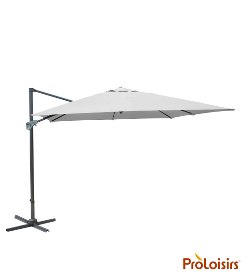 Parasol déporté NH 3x3 orientable Coloris:Mât Grey / Toile Ecru  Eco-participation :Prix de vente comprenant l' éco-participatio