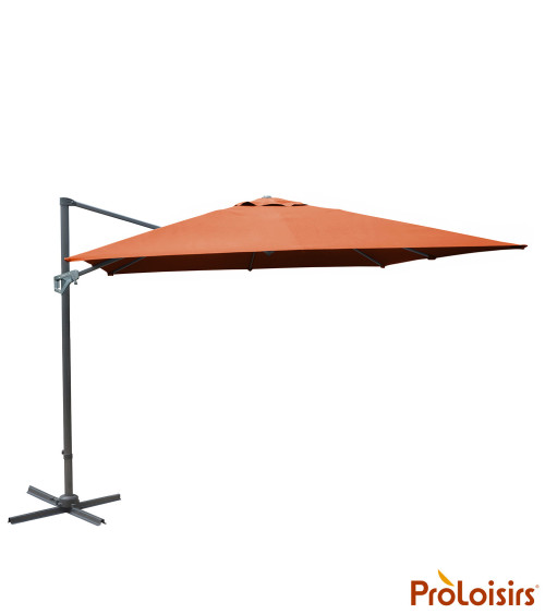 Parasol déporté NH 3x3 Coloris:Mât Grey / Toile Sienne  Eco-participation :Prix de vente comprenant l' éco-participation de 0,14