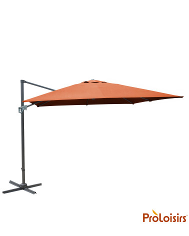 Parasol déporté NH 3x3 Coloris:Mât Grey / Toile Sienne  Eco-participation :Prix de vente comprenant l' éco-participation de 0,14