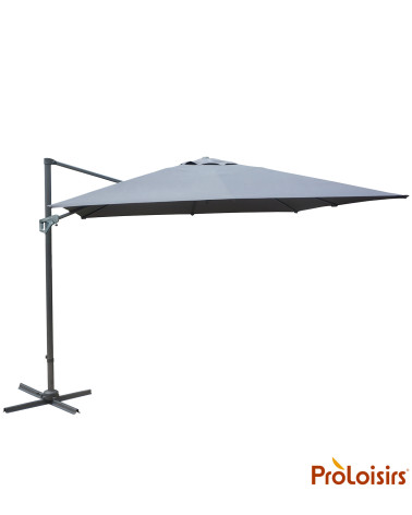 Parasol déporté NH 3x4 Coloris:Mât Grey / Toile Grise  Eco-participation :Prix de vente comprenant l' éco-participation de 0,14 