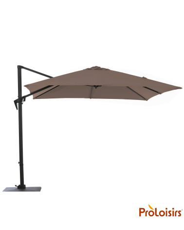 Parasol déporté ROMA 3x3 Coloris:Mât Grey / Toile Taupe  Eco-participation :Prix de vente comprenant l' éco-participation de 0,1