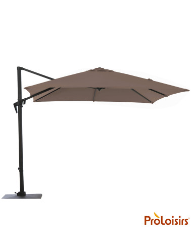 Parasol déporté ROMA 3x4 Coloris:Mât Grey / Toile Taupe  Eco-participation :Prix de vente comprenant l' éco-participation de 0,1