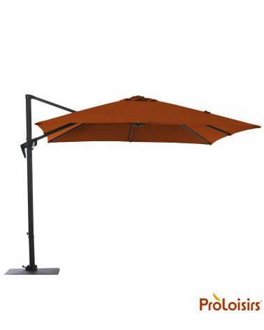Parasol déporté ROMA 2,5x2,5 Coloris:Mât Grey / Toile Sienne  Eco-participation :Prix de vente comprenant l' éco-participation d