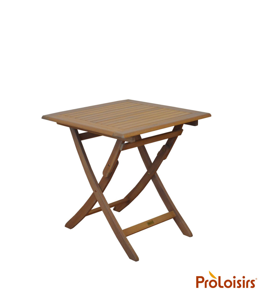 Table de jardin SOPHIE 70 Coloris:Châssis Eucalyptus / Plateau Eucalyptus  Eco-participation :Prix de vente comprenant l' éco-pa