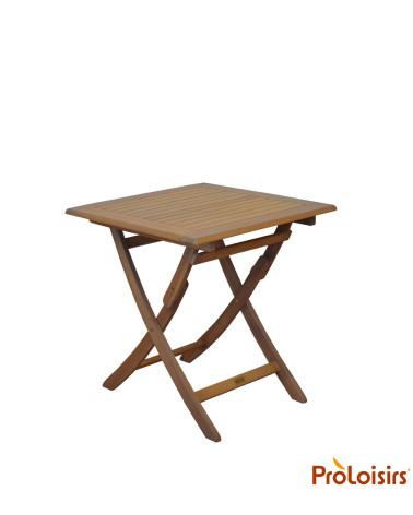 Table de jardin SOPHIE 70 Coloris:Châssis Eucalyptus / Plateau Eucalyptus  Eco-participation :Prix de vente comprenant l' éco-pa