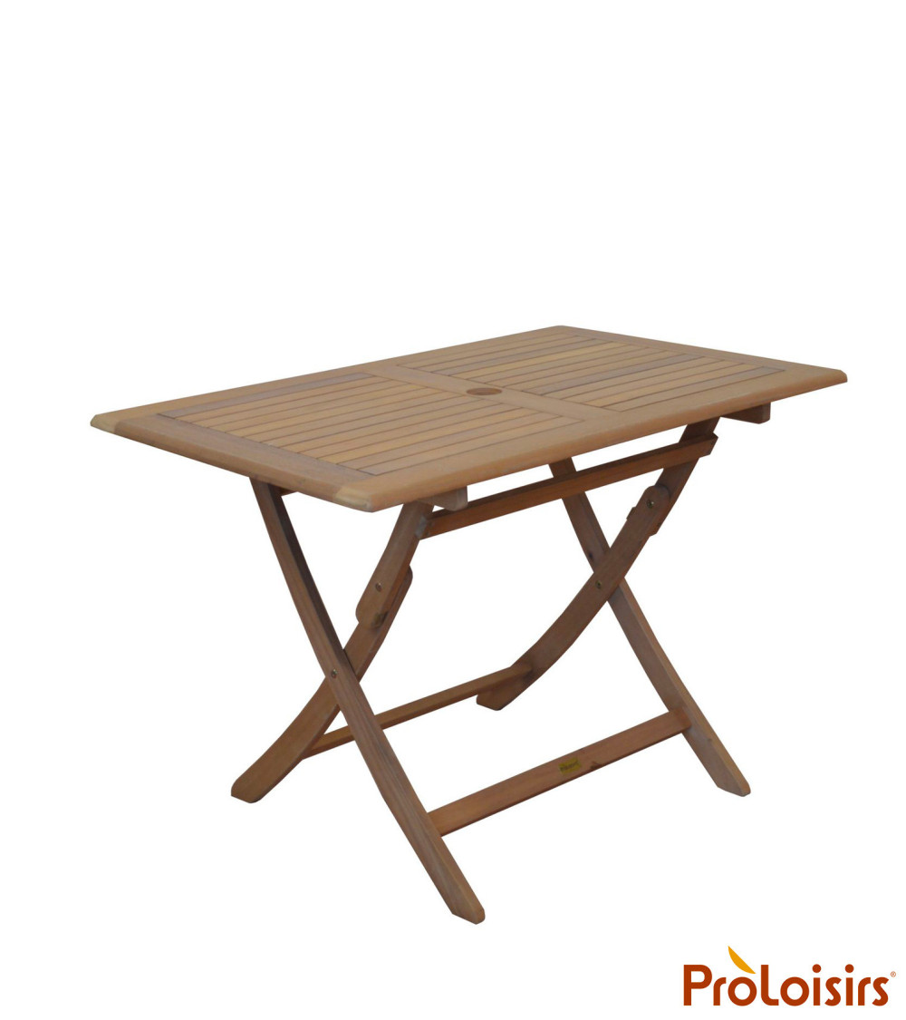 Table de jardin SOPHIE 110 Coloris:Châssis Acacia/Plateau Acacia  Eco-participation :Prix de vente comprenant l' éco-participati