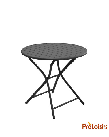 Table guéridon GLOBE 80 Coloris:Châssis Graphite / Plateau Graphite  Eco-participation :Prix de vente comprenant l' éco-particip