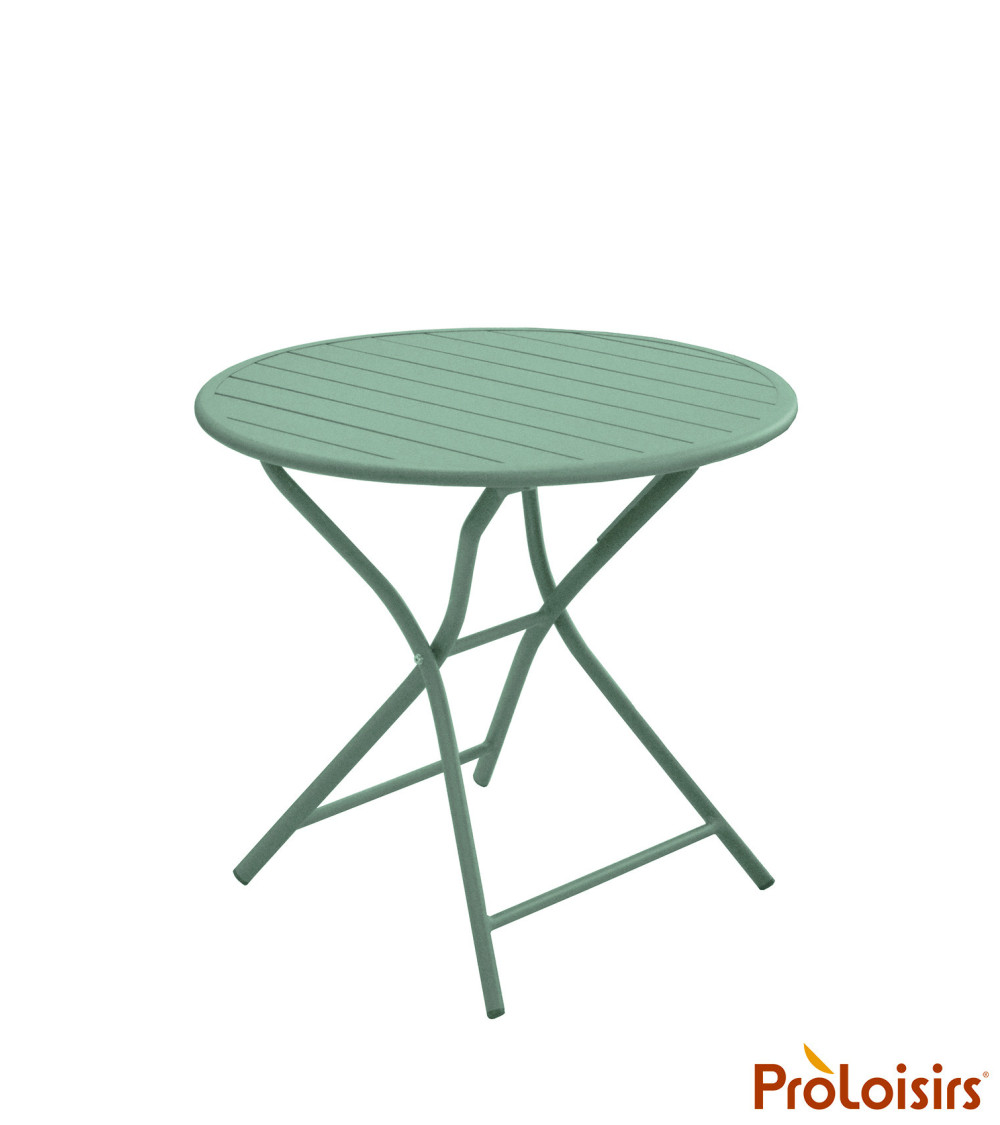 Table guéridon GLOBE 80 Coloris:Châssis Amande / Plateau Amande  Eco-participation :Prix de vente comprenant l' éco-participatio