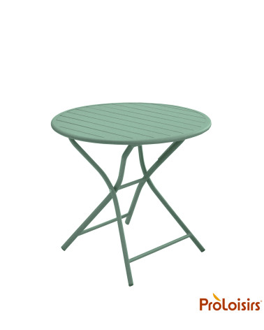 Table guéridon GLOBE 80 Coloris:Châssis Amande / Plateau Amande  Eco-participation :Prix de vente comprenant l' éco-participatio